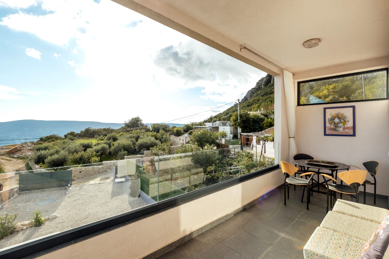 Modern Villa with Panoramic Views and Private Pool Above Herceg Novi