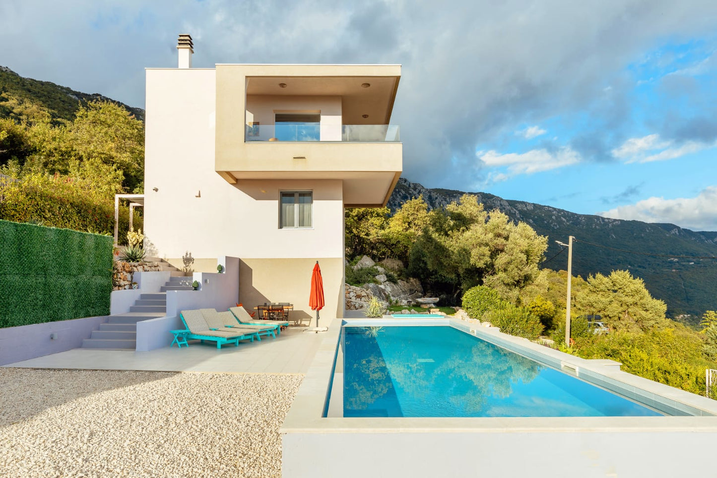 Modern Villa with Panoramic Views and Private Pool Above Herceg Novi
