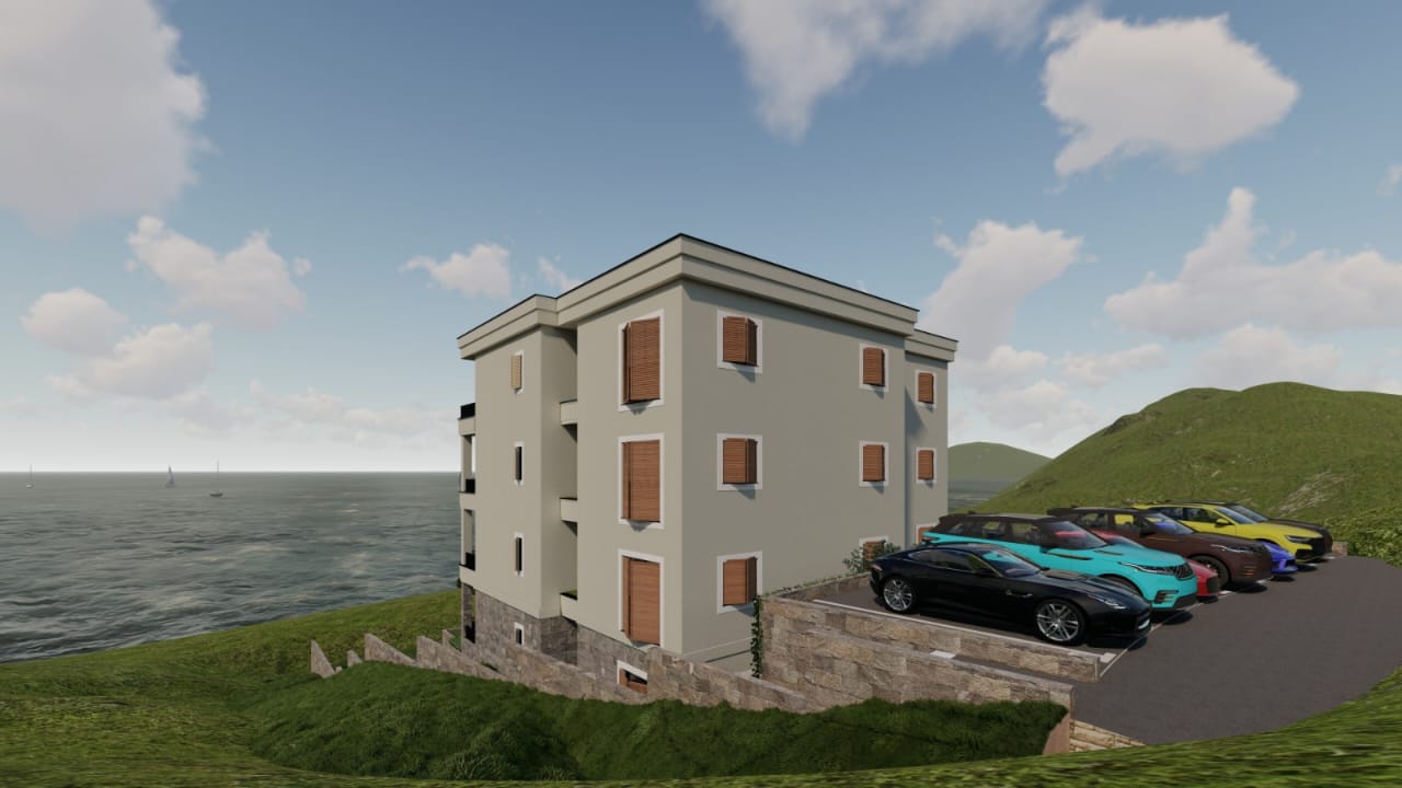 Modern Apartments Under Construction in Kumbor With Sea View & Parking