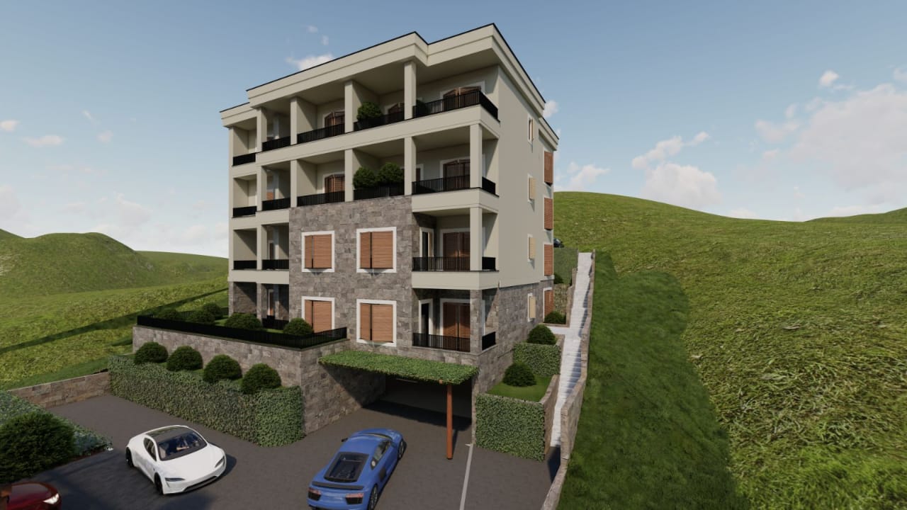 Modern Apartments Under Construction in Kumbor With Sea View & Parking