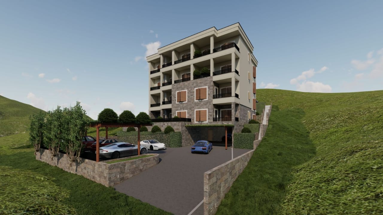 Modern Apartments Under Construction in Kumbor With Sea View & Parking