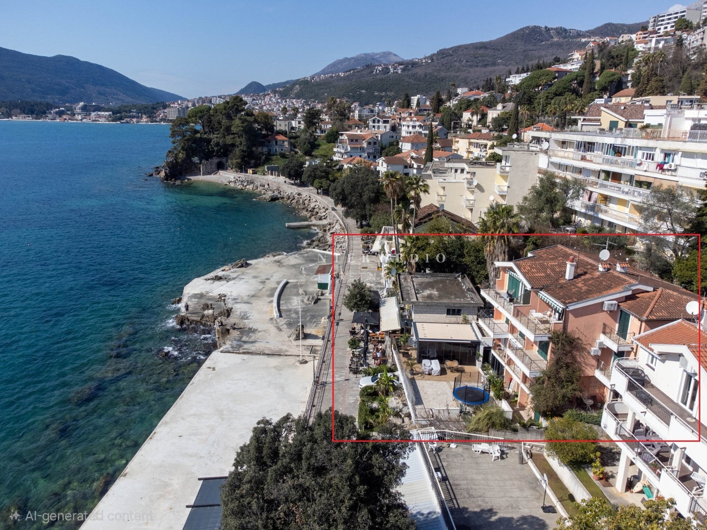 1 Bedroom Apartment With Large Terrace On The First Line To The Sea In The Centre Of Herceg Novi