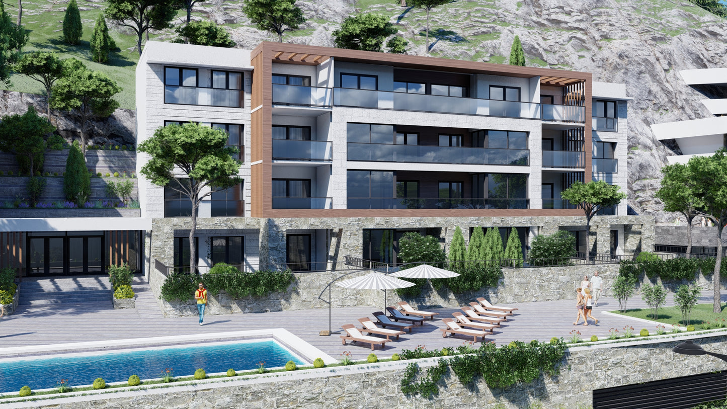 Two Bedroom Apartment With Sea View In AMMA Resort, Čanj