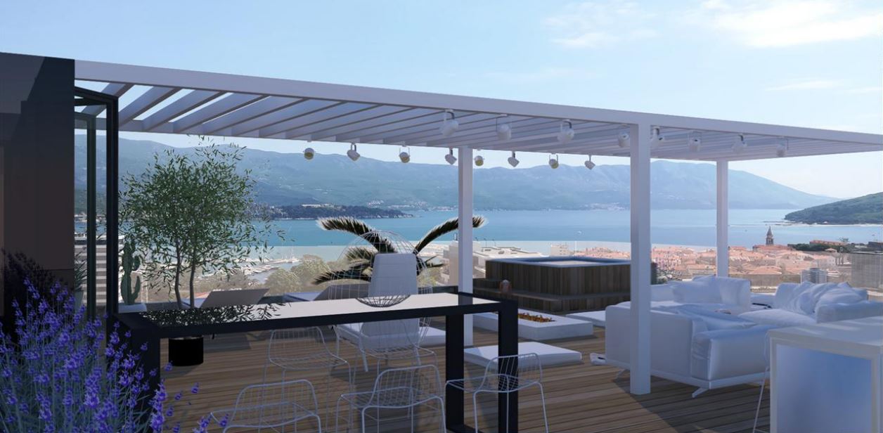 Apartment Complex In Peaceful Area Of Budva Overlooking The Sea And Old Town