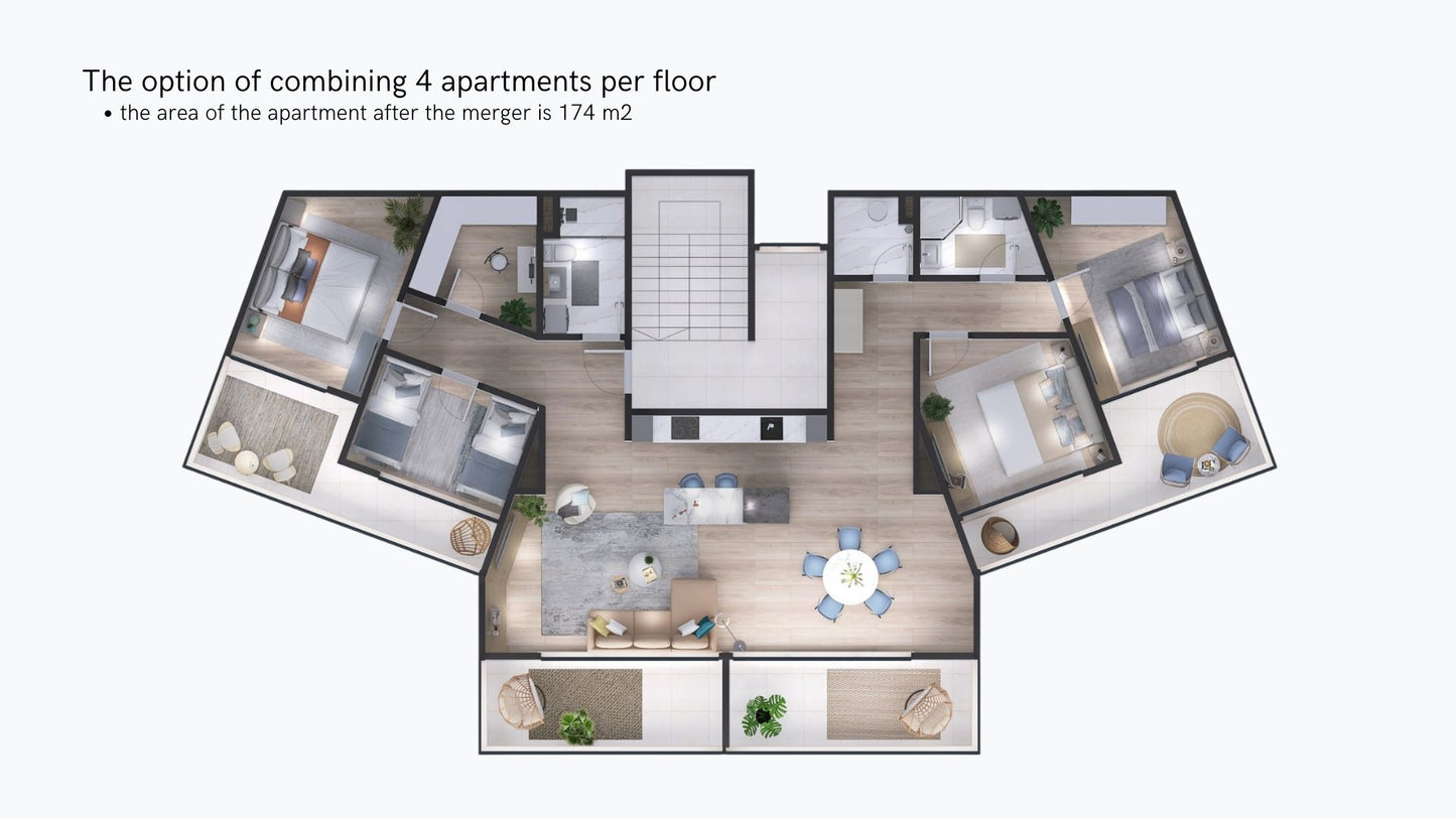 New Complex Jasmine Residences With Sea View In Tivat