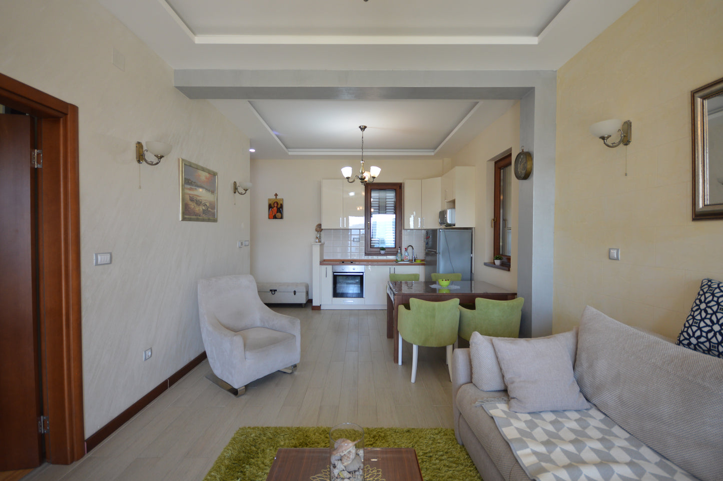 Front Line Apartment With Parking & Sea View In Meljine