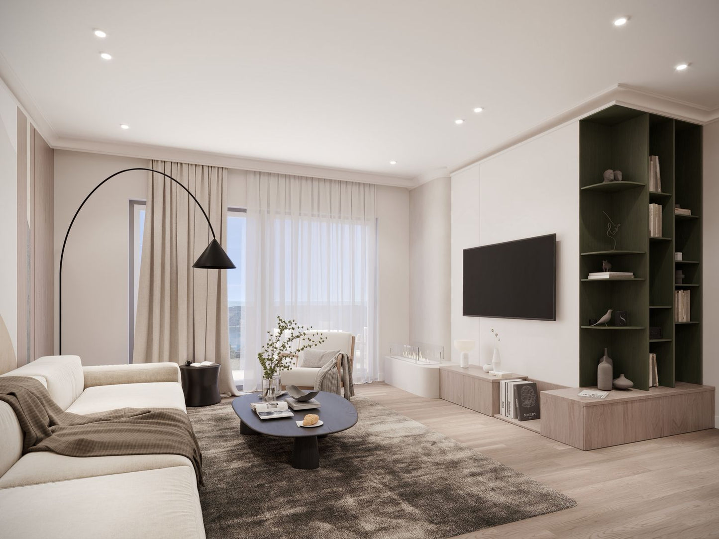 1 Bedroom Apartment Under Construction With Sea View in Kumbor